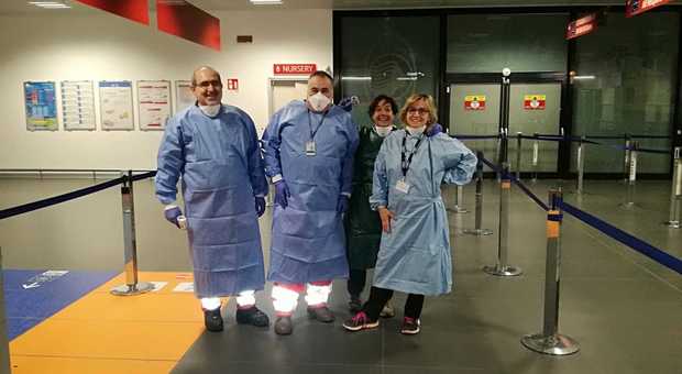 Psicosi Coronavirus: gli alpini bellunesi impegnati negli aeroporti italiani