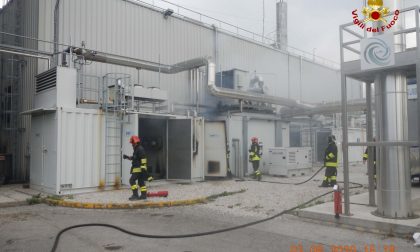 Maserot di Santa Giustina, i Vigili del Fuoco domano le fiamme ad un impianto per la produzione di corrente elettrica