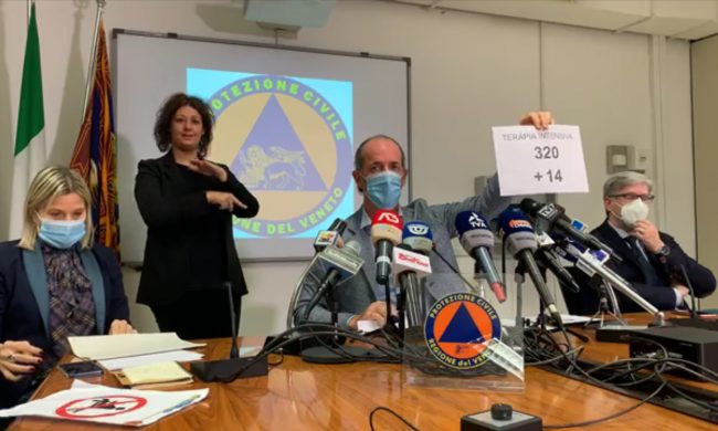 Covid, Zaia: “Presentata la nuova ordinanza” | +2194 positivi | Dati 24 novembre 2020