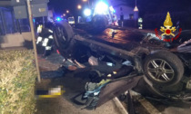 Auto rovesciata a Ponte nelle Alpi e frontale ad Auronzo: nottata di incidenti nel Bellunese