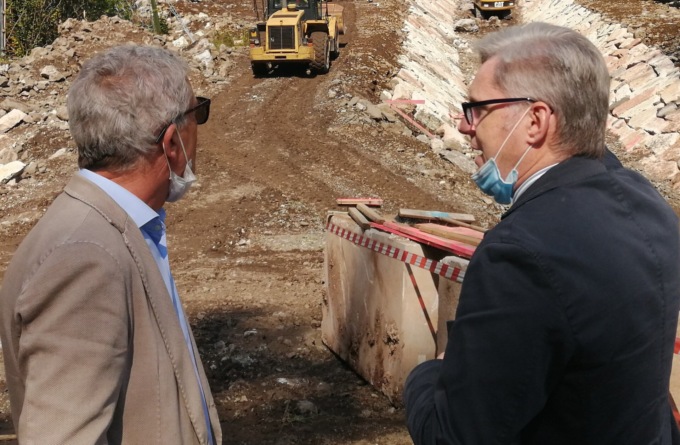Interventi anti-frana lungo il torrente Domadore