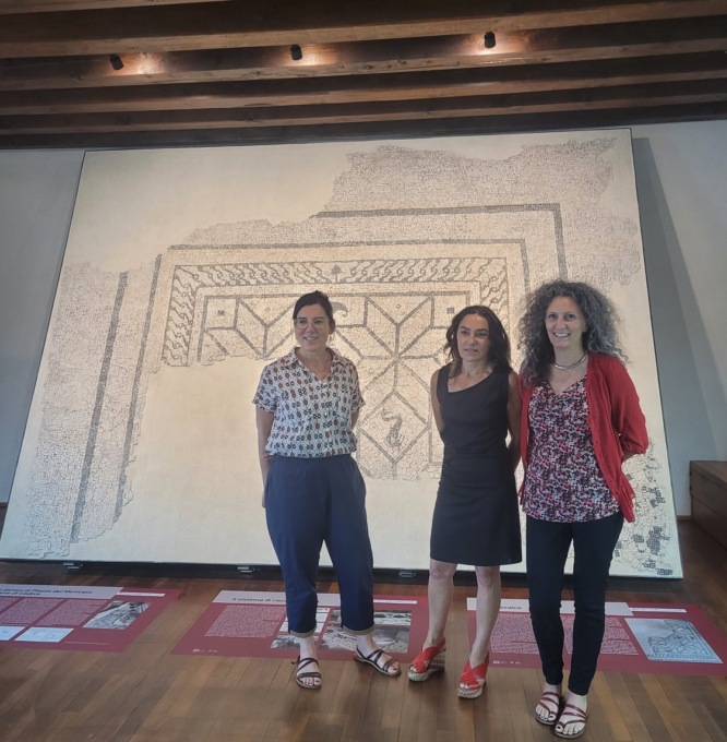 Un delicato restauro riporta agli antichi splendori il mosaico romano di Pieve