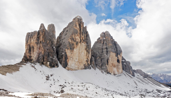 Scarica di sassi dalla Cima Grande di Lavaredo