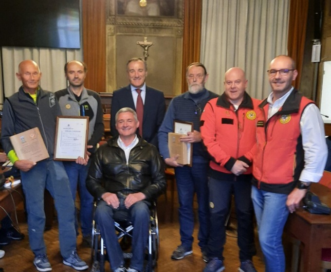 Belluno, oltre 40 anni di Soccorso alpino: riconoscimento per Gianni Sitta e Claudio Scardanzan