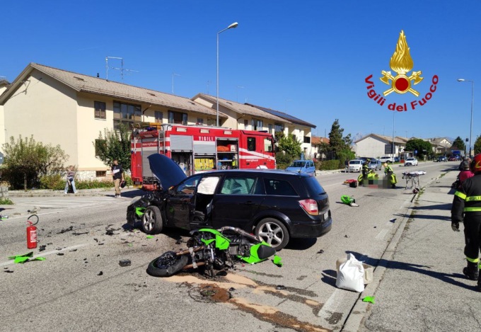 Incidente tra auto e moto a Feltre, ferito il centauro