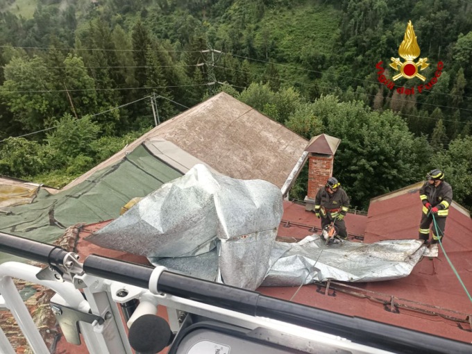 Maltempo nel Bellunese, quasi 200 gli interventi dei vigili del fuoco