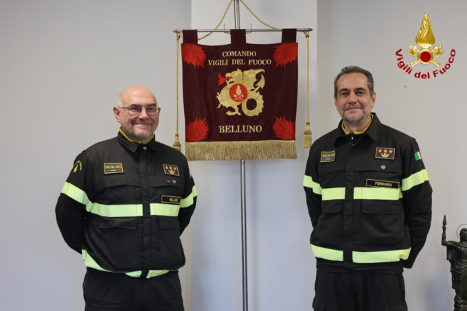 Avvicendamento al comando dei vigili del fuoco di Belluno, arriva Matteo Carretto