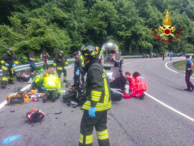 Incidente tra moto a Longarone, tre feriti di cui due gravissimi