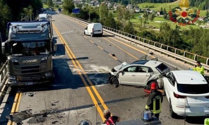 Incidente tra un tir e 3 auto sul Ponte Cadore: un morto e un ferito