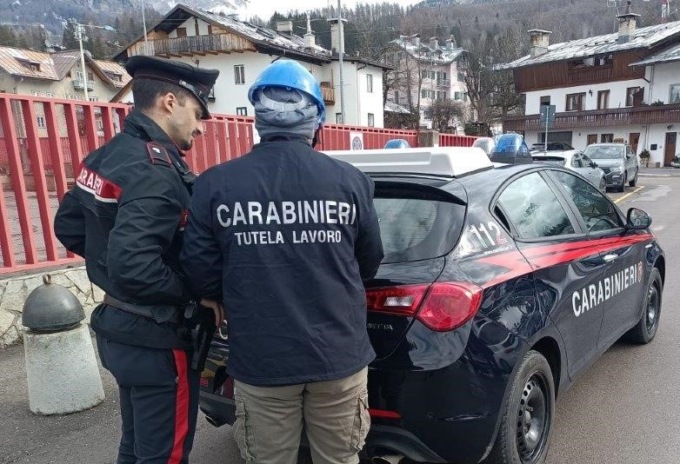 Cortina, irregolari 6 imprese e 2 cantieri: 3 attività sospese e 90mila euro di multe