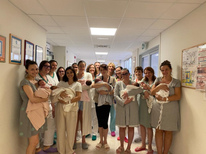 Sette bambini nati in 24 ore in ostetricia a Feltre