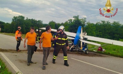 Ultraleggero precipita a Santa Giustina, ferito il pilota