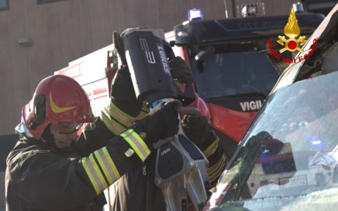 Maxi emergenza simulata a Belluno: test su un grave incidente stradale con più mezzi coinvolti