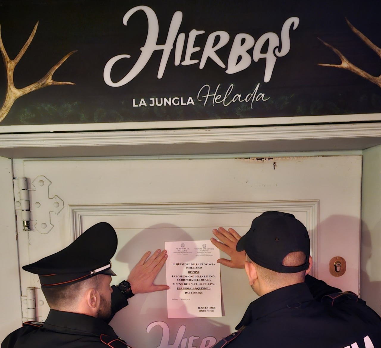 Cortina, feste nonostante il divieto: il questore chiude l’Hierbas per 15 giorni